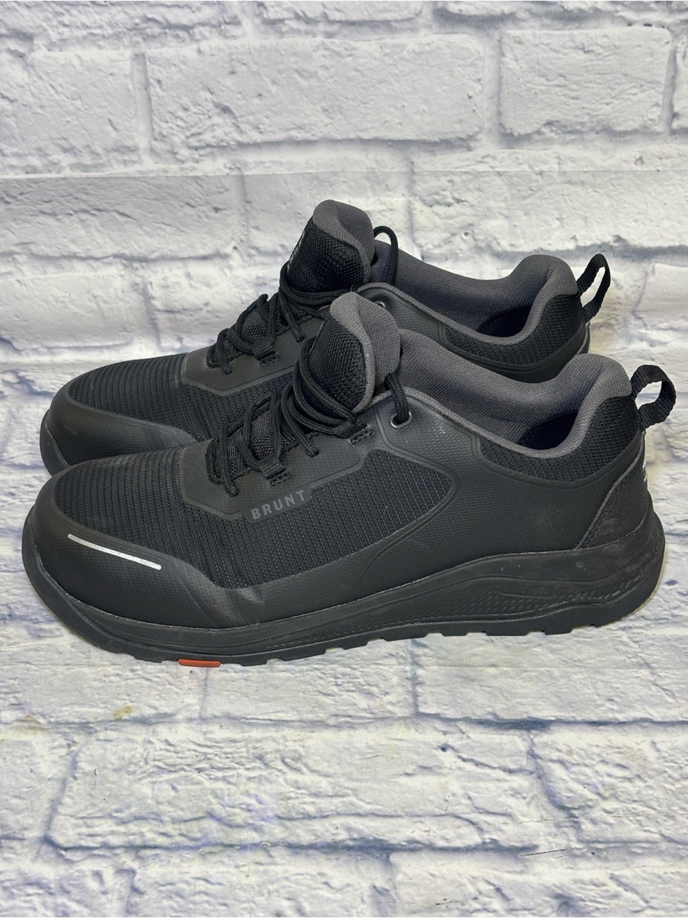 Brunt Rivas Low Comp Toe Work Shoes Mens 10M Black Waterproof Slip Resistant